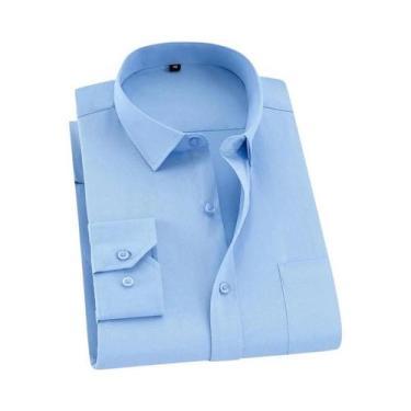 Imagem de Camisa Social Casual Masculina De Manga Longa Oversized Com Estampa Xa