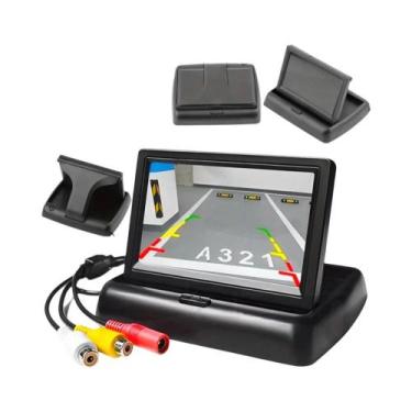 Imagem de Kit De Câmera De Monitoramento De Ré Para Carro Com Tela TFT LCD Dobrá