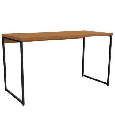 Imagem de Mesa Escrivaninha de Escritório 1,36m Kappesberg Industrial Office Cor Canela/Preto Fosco - LI003