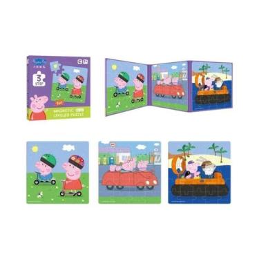 Imagem de Quebra-Cabeça Magnético Infantil Peppa Pig, Brinquedo Educativo De Des