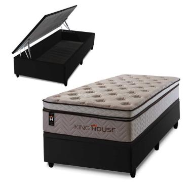 Imagem de Cama Box Baú Liverpool 96x203 com Molas Ensacadas King House