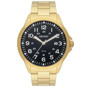 Imagem de Relógio ORIENT masculino dourado preto MGSS1199 P2KX