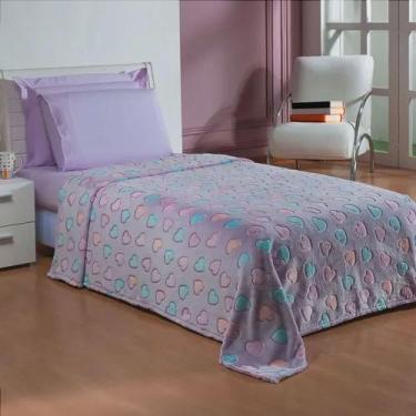 Imagem de Manta Infantil Flannel Shine - Andreza - Andreza enxovais, CORACOES LI
