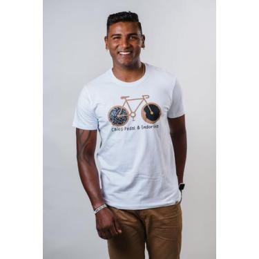 Imagem de Camiseta Single Track Café Pedal Endorfina Masculina, XG, Branco