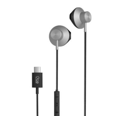 Imagem de Fone De Ouvido Usb-c I2go Metal Beats 1,2m Preto E Cinza