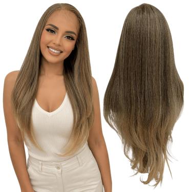 Imagem de Peruca front lace HD orgânica futura loiro escuro T6A/18