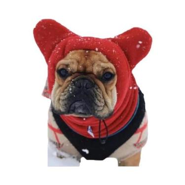 Imagem de Chapéu De Lã Ajustável E Quente Para Cães, Boné Macio De Inverno Para 