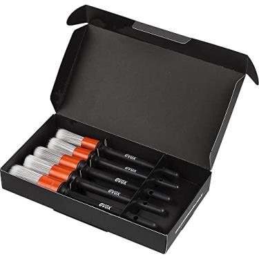 Imagem de Kit 5 Pincéis para Detalhamento Automotivo Interno Evox