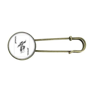 Imagem de Broche de metal retrô com estampa de cartas de baralho Coringa preto
