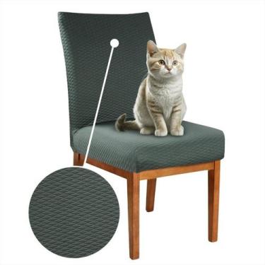 Imagem de Capa Para Cadeira Anti Gato Mesa Jantar Matelada Verde Top - Charme Do