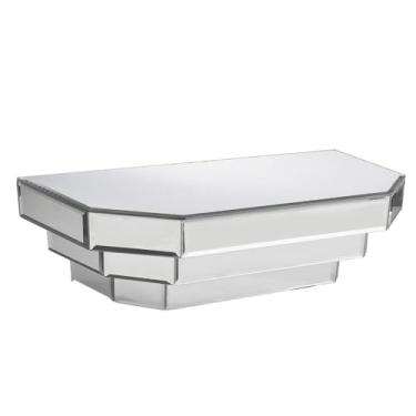 Imagem de Prateleira de parede espelhada Howard Elliott 11062 para sala de estar, quarto, entrada, decoração de parede contemporânea espelhada, 15 cm A x 40 cm L x 18 cm P