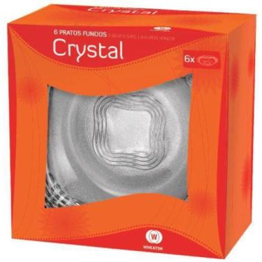 Imagem de Crystal - conj prato fundo c/ 06 pc 22x22x12 cm - caixa c/ 6 peças - W