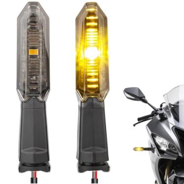 Imagem de Luzes indicadoras de seta de LED compatíveis com Kawasaki NINJA 300 400 650 H2 ZX-25R ZX-6R ZX-10R Z400 Z900 Z1000 (lente B-Smoke)