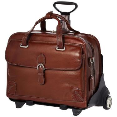Imagem de Maleta Siamod VERNAZZA Maleta com rodas de couro Napa de 15 polegadas
