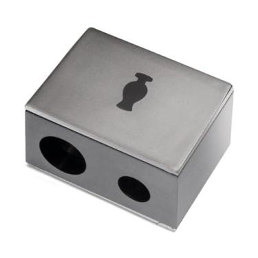 Imagem de Apontador de lápis de maquiagem preto, apontador de delineador de olhos duplos com capa, apontador mecânico para lápis de delineador, Botii