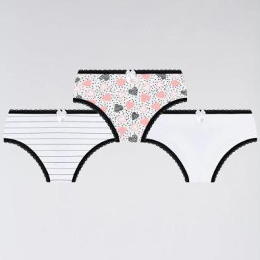 Imagem de Calcinha Lobinha Infantil Estampada 18100-089 C/3, Sortido0942, M
