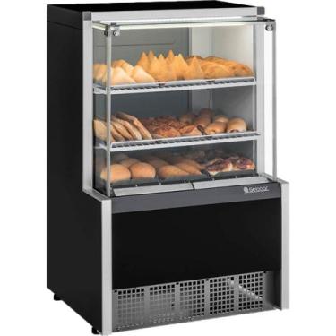 Imagem de Balcão Estufa 74cm MEQA-075R PR Gelopar, Preto, 220V