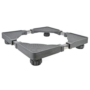 Imagem de Suporte para máquina de lavar, bom suporte de carga Cinza com altura ajustável Suporte de base para máquina de lavar roupa para casa para lavanderia para cozinha