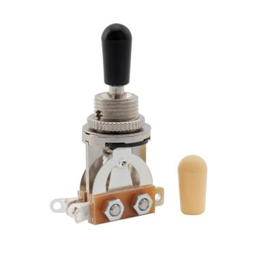 Imagem de Musiclily Métrico Interruptor Chave Seletora 3 Posições para Guitarra Estilo Les Paul, Cromado com Knob Preto