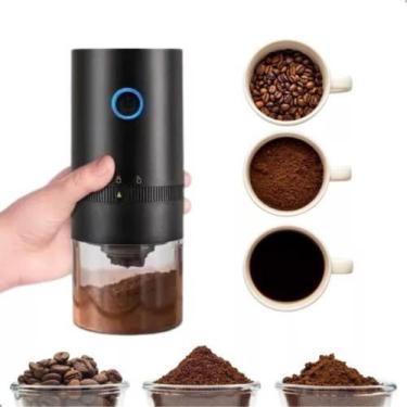 Imagem de Moedor De Café Elétrico Portátil Grãos Triturador Prático Premium Usb 