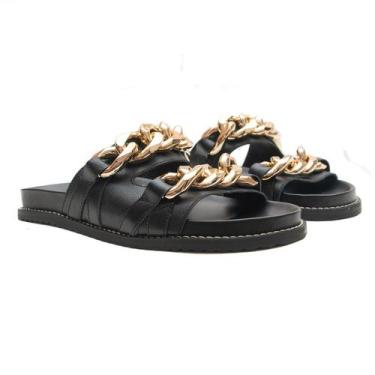 Imagem de Sandália Papete - Catarina, Preta - Ana Laura, 39