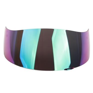Imagem de Lente da viseira do capacete da motocicleta, substituição leve da lente do capacete do pára-brisa, viseira resistente do capacete da motocicleta anti risco para agv k5 k3sv (Colorful)
