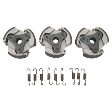 Imagem de Placa de embreagem centrífuga de 3pcs 3pcs, placa de embreagem de utilidade com 9 molas, metal 3 sapatos placa de embreagem centrífuga para 52c c bolso de bicicleta de bicicleta