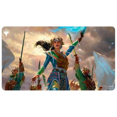 Imagem de Ultra PRO - Tarkir Dragonstorm Eshki, Temur’s Roar (Temur Roar Commander Deck) Playmat for Magic: The Gathering | Gaming Table Mat, Card Game Accessory, TCG Playmat, Tabletop Gaming Mat