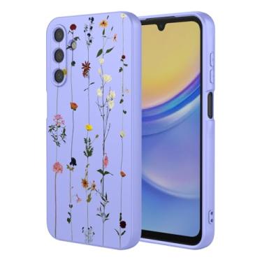 Imagem de KOARWVC Capa de telefone para Galaxy A16, capa para Samsung A16 SM-A166P design bonito padrão de flor fina protetora macia TPU bumper capa de telefone para Samsung Galaxy A16 5G roxo jardim