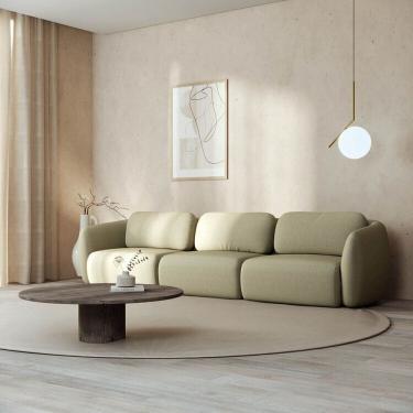 Imagem de Conjunto Sofá Orla 3 Lugares 1 Esquerdo 1 Central 1 Direito Cabecasa MadeiraMadeira Verde Água