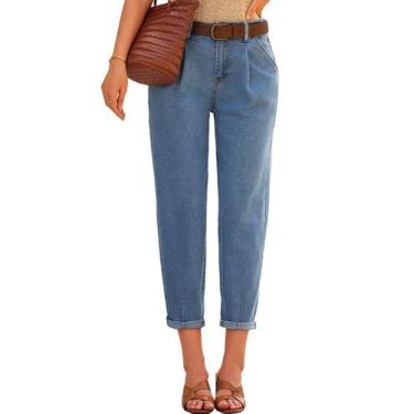 Imagem de Calças cargo EVALESS Baggy Y2K Loose Boyfriend Jeans femininas