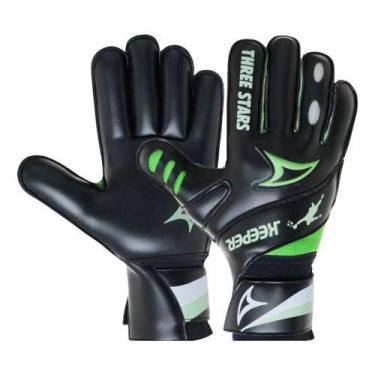 Imagem de Luva Goleiro Campo Three Stars Keeper Juvenil, Keeper, Palmapreta, P, 