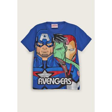 Imagem de Infantil - Camiseta Fakini Avengers Azul Fakini 102303590 menino