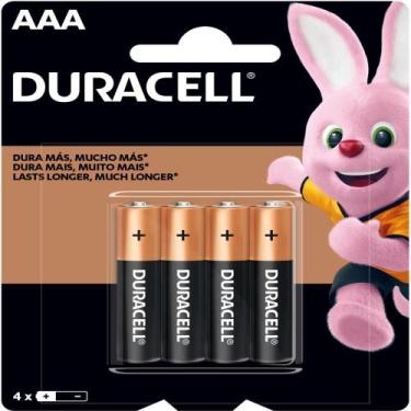Imagem de Pilha Alcalina Palito AAA Duracell Cartela com 4 Unidades