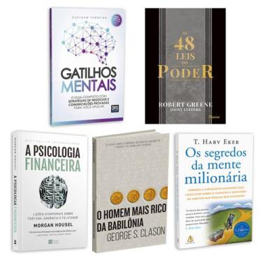 Imagem de Kit 5livros Gatilhos Mentais, Psicologia Financeira, Homem Mais Rico d