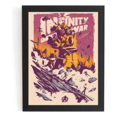 Imagem de Quadro Poster Moldura Luva Thanos Filme Vingadores 42x29cm - Fanarte