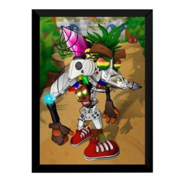 Imagem de Quadro Retro Game Crash Ps Arte Poster Moldurado - Fanarte
