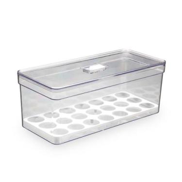 Imagem de Organizador Geladeira 6,8l Porta Ovos 40un Com Tampa Cozinha - PLASTUT