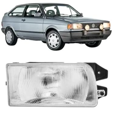 Imagem de Farol Cromado Ld Gol G1 Parati G1 Saveiro G1 Voyage 1991 Ate 1994 Encaixe Arteb