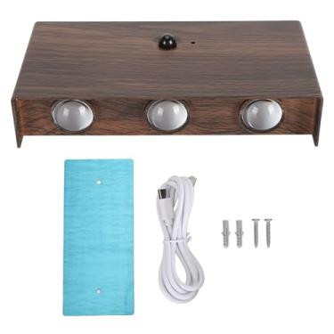 Imagem de Bateria Operou a Scâncias de Parede Operada Pelo Sensor de Movimento Recarregável LIGH (Cor de madeira de nogueira)