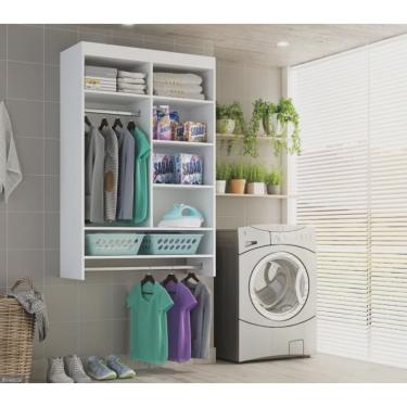 Imagem de Closet Suspenso sem Gaveta 84,5cmx135cmx35cm Linha Kids Quiditá Branco