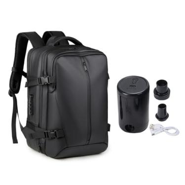 Imagem de Mochila de Viagem a Vácuo Com Bomba e Trava, Mochila de Vedação de Vácuo Expansível de 36-55L, Mochilas de Vacpack de Compressão de Ar à Prova de água, Grande Capacidade