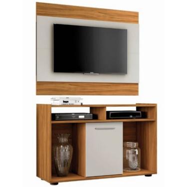 Imagem de Rack Para Tv Até 43'' Combo Show Com Pés Notável Freijo Trend Com Off White
