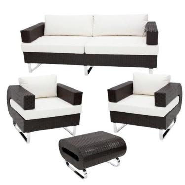 Imagem de Conjunto de Sofá Completo Modelo Begônia Fibra Sintética - Sarah Móvei