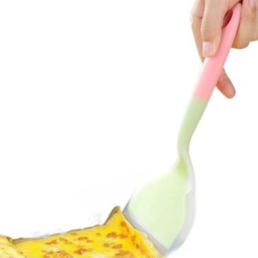 Imagem de Kit 3 em 1: Espátula de Silicone + Pinça Culinária e Raspador de Nylon - Utensílios Profissionais para Cozinha, Tapioca, Bife, Ovos, Pizza e Mais