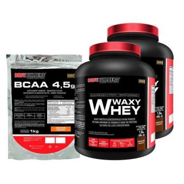 Imagem de Kit 2 Waxy Whey 2Kg+ Bcaa 1Kg Tangerina - Bodybuilders
