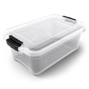 Imagem de Caixa Organizadora Transparente com Tampa e Trava 3 Litros - Uninjet