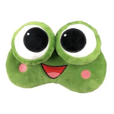 Imagem de Máscara de Dormir Sapo com Pelúcia nos Olhos  Conforto e Diversão - Ma