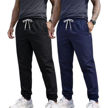 Imagem de Kit 2 Calças Masculina Dry Esportiva Treino Academia Com Bolsos-Masculino