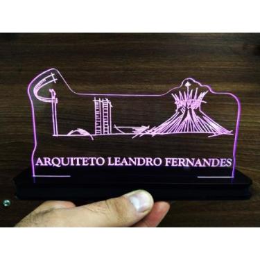 Imagem de Luminária Decorativa com LED Brasília DF - Hobbies do Ofício, Rosa